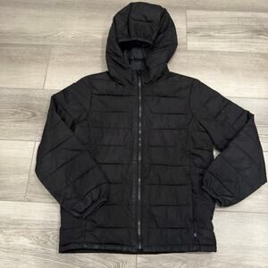 Gap Kids Recycled Lightweight Water Resistant Cold Control Puffer Jacket Black M